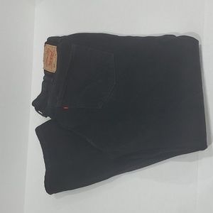 MENS LEVIS 505 BLACK JEANS 38 X 32 STRAIGHT FIT